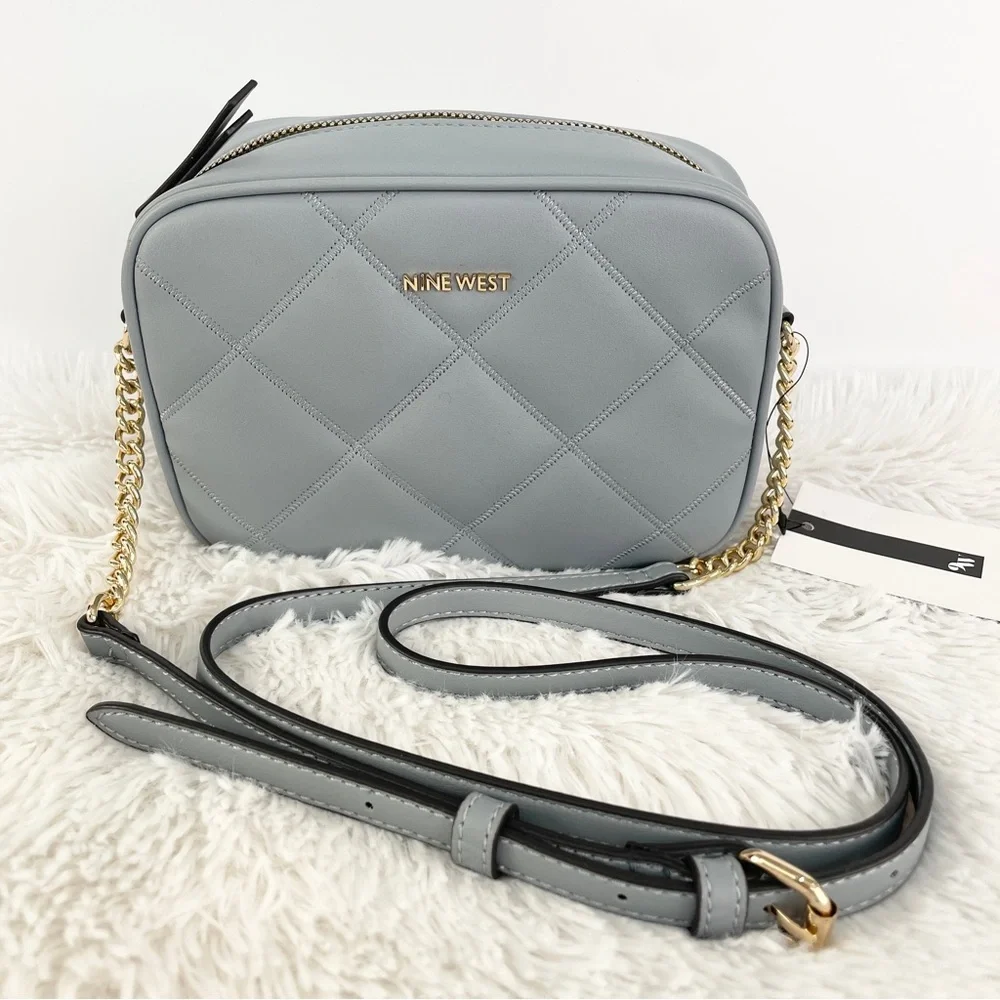 Nine West light pastel blue cross body purse